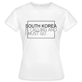 Corée du Sud - T-shirt Femme - blanc - Devant - AI Model Female 172 dark (172cm)