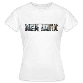 New York - T-shirt Femme - blanc - Devant - AI Model Female 172 dark (172cm)