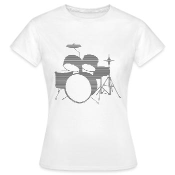 Percussion - Women's T-Shirt - white - Front - AI Model Female 172 dark (172cm)