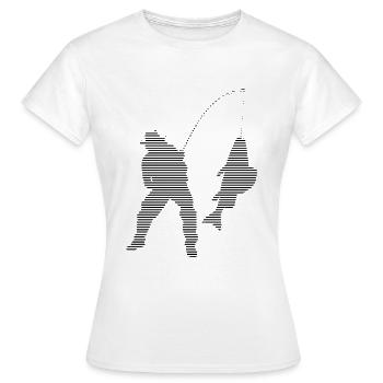 Angling - Women's T-Shirt - white - Front - AI Model Female 172 dark (172cm)