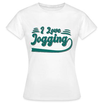 J’adore faire du jogging - T-shirt Femme - blanc - Devant - AI Model Female 172 dark (172cm)