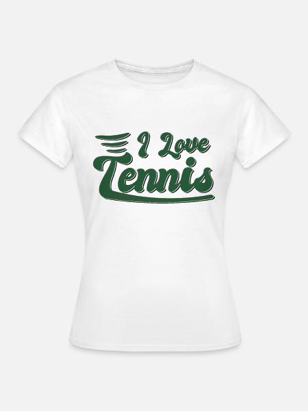 Ich liebe Tennis - Frauen T-Shirt - Weiß