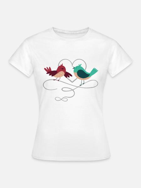 verliebtes Pärchen - Frauen T-Shirt - Weiß
