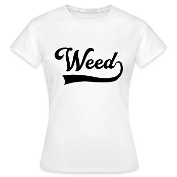 Weed lettering - Women's T-Shirt - white - Front - AI Model Female 172 dark (172cm)