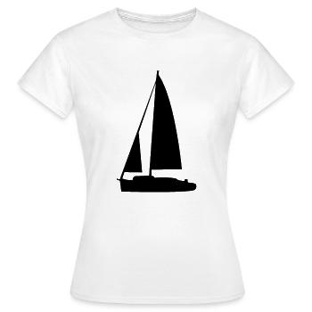 Sailing Boat Silhouette - Women's T-Shirt - white - Front - AI Model Female 172 dark (172cm)