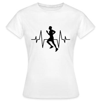Joggen Jogger Herzschlag - Frauen T-Shirt - Weiß - Vorne - AI Model Female 172 dark (172cm)