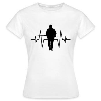 Battement de cœur de Hunter Hunt - T-shirt Femme - blanc - Devant - AI Model Female 172 dark (172cm)