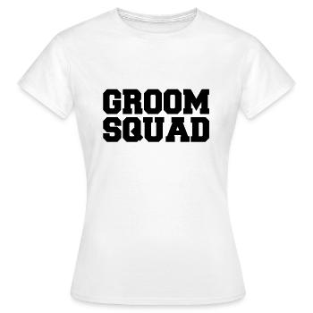 Bräutigam groom JGA - Frauen T-Shirt - Weiß - Vorne - AI Model Female 172 dark (172cm)