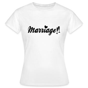 Marriage wedding lettering - Women's T-Shirt - white - Front - AI Model Female 172 dark (172cm)