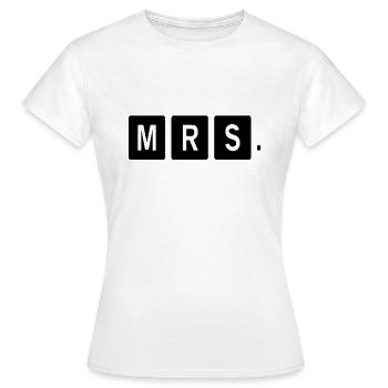 Mr Mrs Teamshirt - Frauen T-Shirt - Weiß - Vorne - AI Model Female 172 dark (172cm)