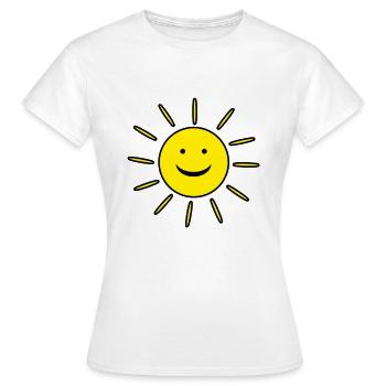 Soleil bonne humeur - T-shirt Femme - blanc - Devant - AI Model Female 172 dark (172cm)