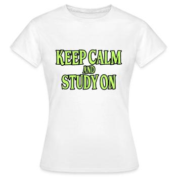 Studieren Spruch - Frauen T-Shirt - Weiß - Vorne - AI Model Female 172 dark (172cm)
