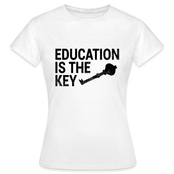 Éducation Dicton clé - T-shirt Femme - blanc - Devant - AI Model Female 172 dark (172cm)