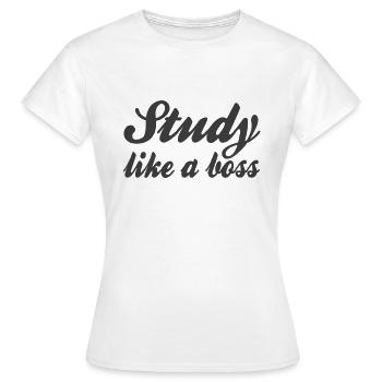 Studieren Spruch - Frauen T-Shirt - Weiß - Vorne - AI Model Female 172 dark (172cm)