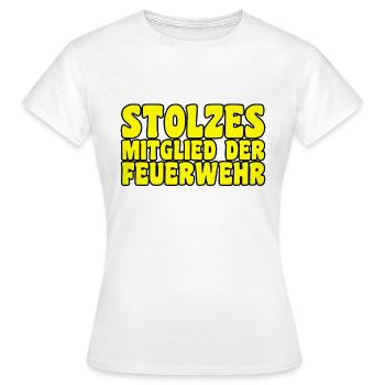 Mitglied der Feuerwehr - Frauen T-Shirt - Weiß - Vorne - AI Model Female 172 dark (172cm)
