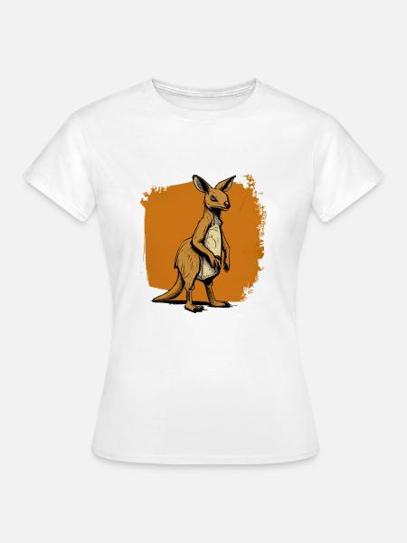 Känguru comic cartoon Style - Frauen T-Shirt - Weiß
