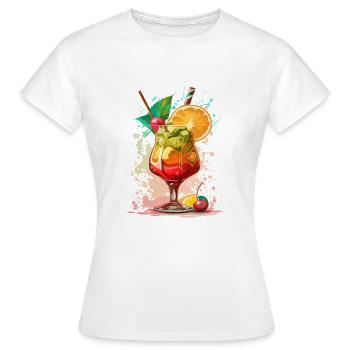 Cocktail - T-shirt Femme - blanc - Devant - AI Model Female 172 dark (172cm)