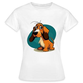 Dog in comic style - Women's T-Shirt - white - Front - AI Model Female 172 dark (172cm)