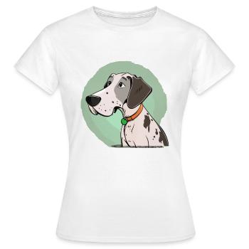 Dog in comic style - Women's T-Shirt - white - Front - AI Model Female 172 dark (172cm)