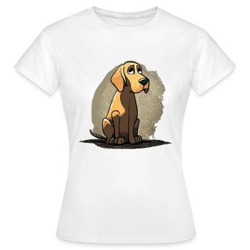 Dog in comic style - Women's T-Shirt - white - Front - AI Model Female 172 dark (172cm)