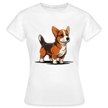 Dog in comic style - Women's T-Shirt - white - Front - AI Model Female 172 dark (172cm)