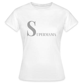 Supermama - Frauen T-Shirt - Weiß - Vorne - AI Model Female 172 dark (172cm)