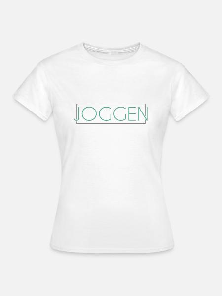 Joggen Schriftzug - Frauen T-Shirt - Weiß