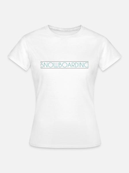 Snowboarding Schriftzug - Frauen T-Shirt - Weiß