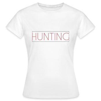 Lettrage Hunt - T-shirt Femme - blanc - Devant - AI Model Female 172 dark (172cm)
