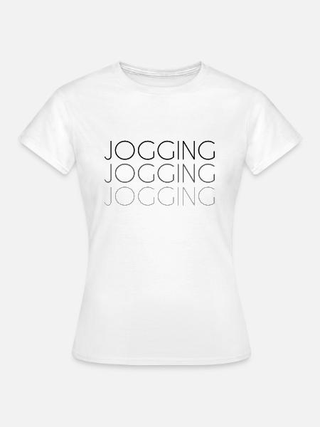 Joggen Schriftzug - Frauen T-Shirt - Weiß