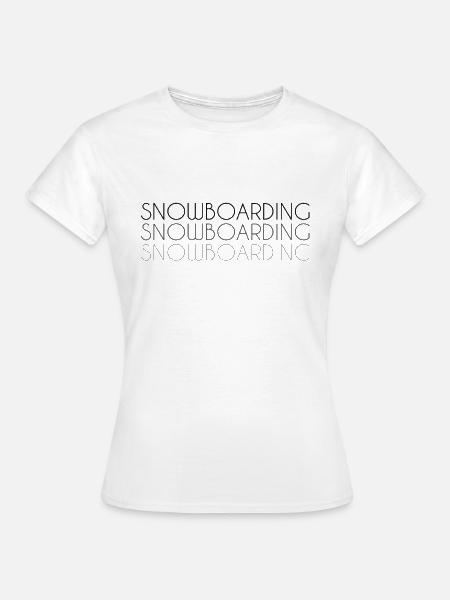 Snowboarding Schriftzug - Frauen T-Shirt - Weiß