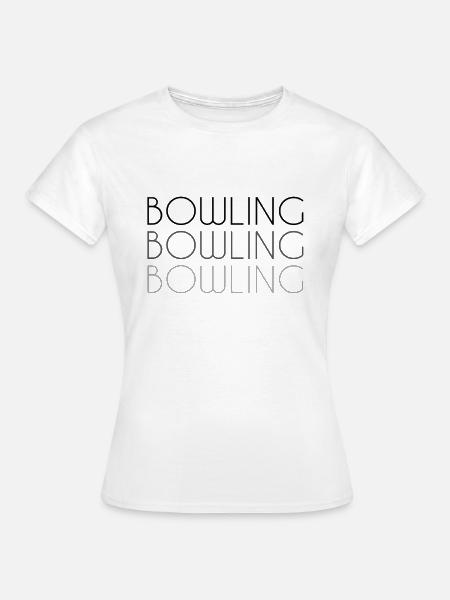 Bowling Schriftzug - Frauen T-Shirt - Weiß
