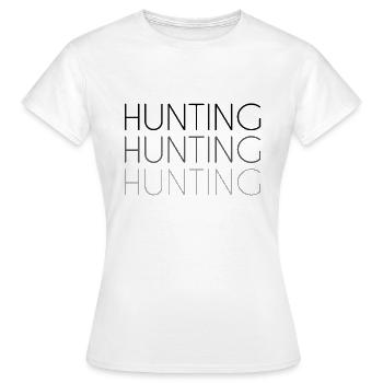 Lettrage Hunt - T-shirt Femme - blanc - Devant - AI Model Female 172 dark (172cm)