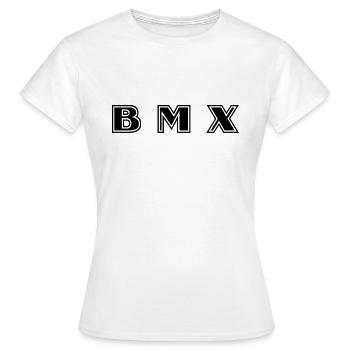 BMX Schriftzug - Frauen T-Shirt - Weiß - Vorne - AI Model Female 172 dark (172cm)
