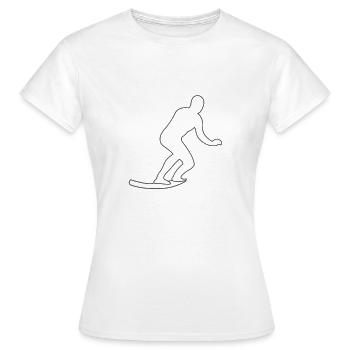 Surfer comic style - Women's T-Shirt - white - Front - AI Model Female 172 dark (172cm)