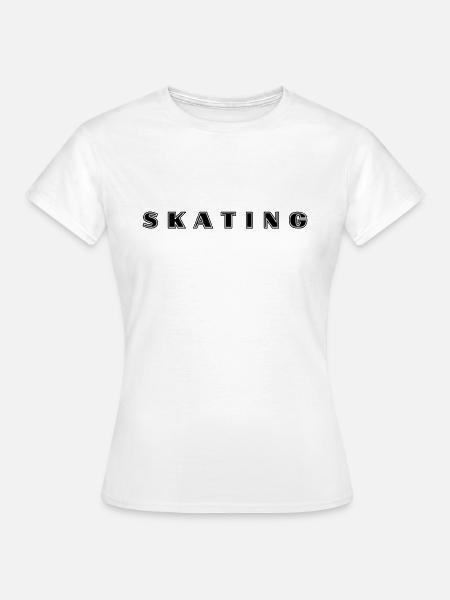 Skating Schriftzug - Frauen T-Shirt - Weiß