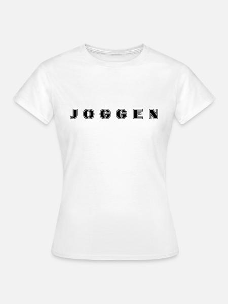 Joggen Schriftzug - Frauen T-Shirt - Weiß