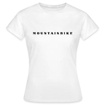 Mountainbike Schriftzug - Frauen T-Shirt - Weiß - Vorne - AI Model Female 172 dark (172cm)
