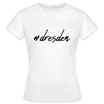 Dresden - Frauen T-Shirt - Weiß - Vorne - AI Model Female 172 dark (172cm)