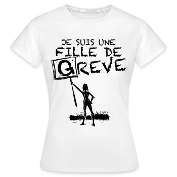 Fille De Rêve Fille De Grève Humour Femme - T-shirt Femme - blanc - Devant - AI Model Female 172 dark (172cm)