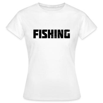 Angling - Women's T-Shirt - white - Front - AI Model Female 172 dark (172cm)