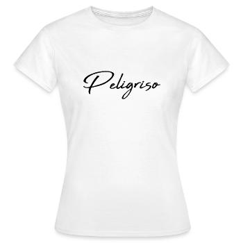 Peligroso Espagnol dangereux - T-shirt Femme - blanc - Devant - AI Model Female 172 dark (172cm)