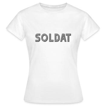 Soldat - Frauen T-Shirt - Weiß - Vorne - AI Model Female 172 dark (172cm)