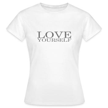 S’aimer soi-même, s’aimer soi-même - T-shirt Femme - blanc - Devant - AI Model Female 172 dark (172cm)
