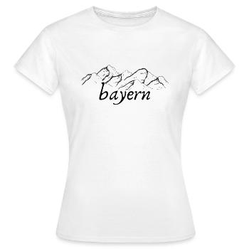 Montagnes de Bavière - T-shirt Femme - blanc - Devant - AI Model Female 172 dark (172cm)