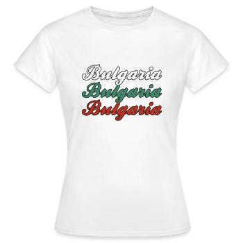 Bulgarie Bulgarie Lettrage - T-shirt Femme - blanc - Devant - AI Model Female 172 dark (172cm)