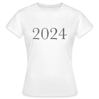 2024 - Women's T-Shirt - white - Front - AI Model Female 172 dark (172cm)