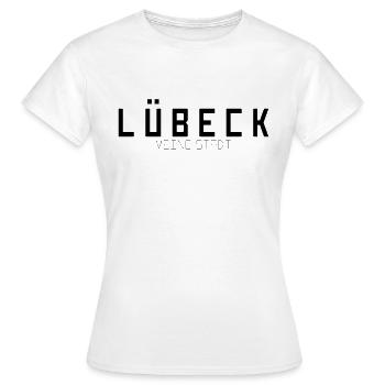 Lübeck Ma ville - T-shirt Femme - blanc - Devant - AI Model Female 172 dark (172cm)