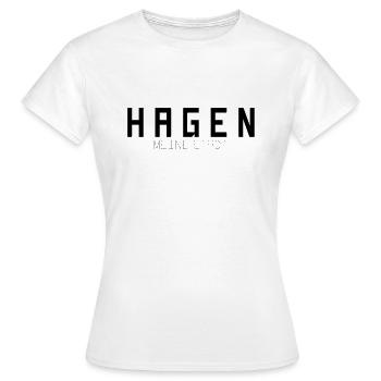 Hagen Meine Stadt - Frauen T-Shirt - Weiß - Vorne - AI Model Female 172 dark (172cm)