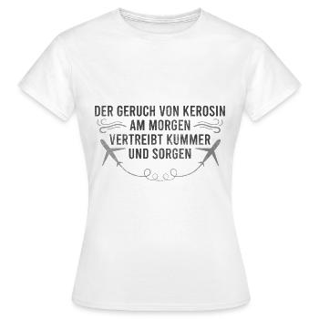 Dicton de fan d’avion - T-shirt Femme - blanc - Devant - AI Model Female 172 dark (172cm)